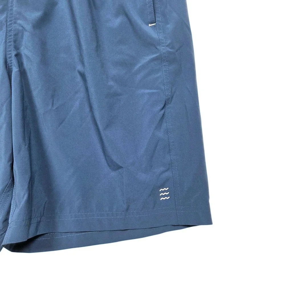 Free Fly Mens Breeze Shorts Large Blue Athletic Quick Dry Stretch Pocket $72